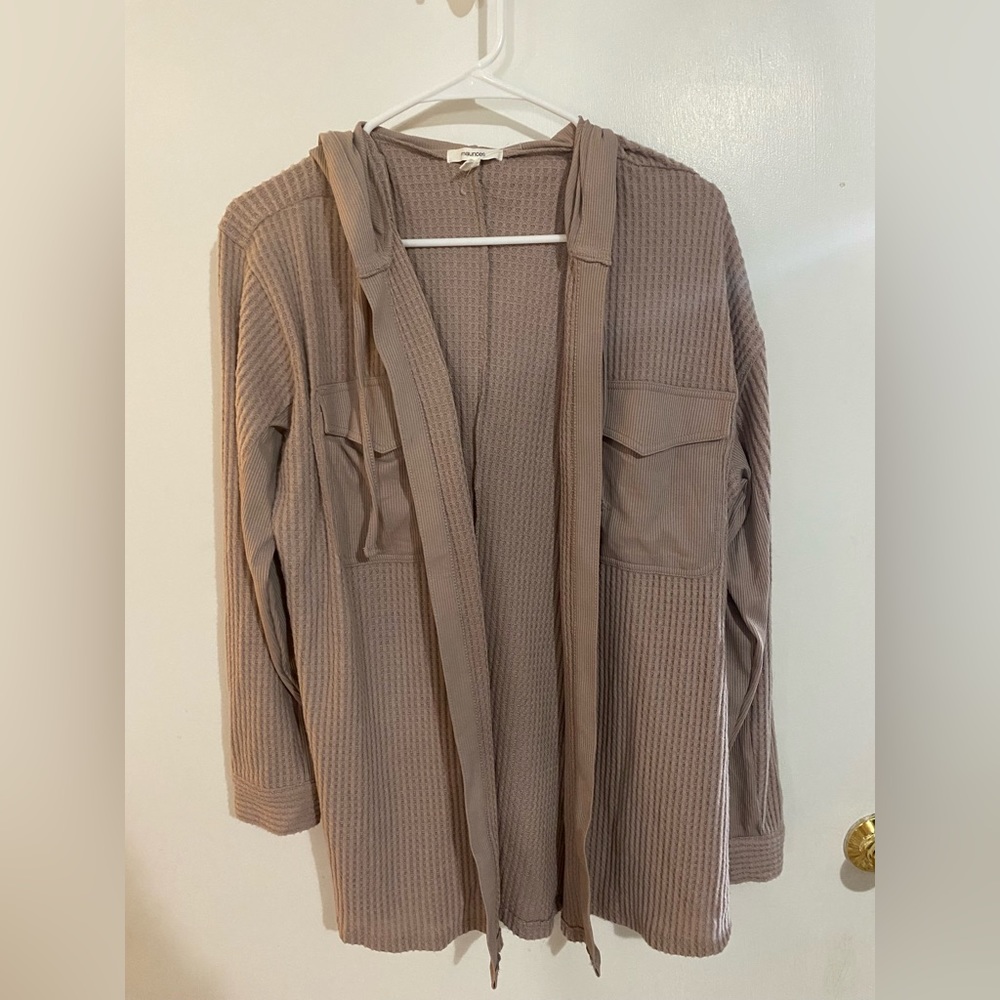 Hooded cardigan dusty rose color never worn